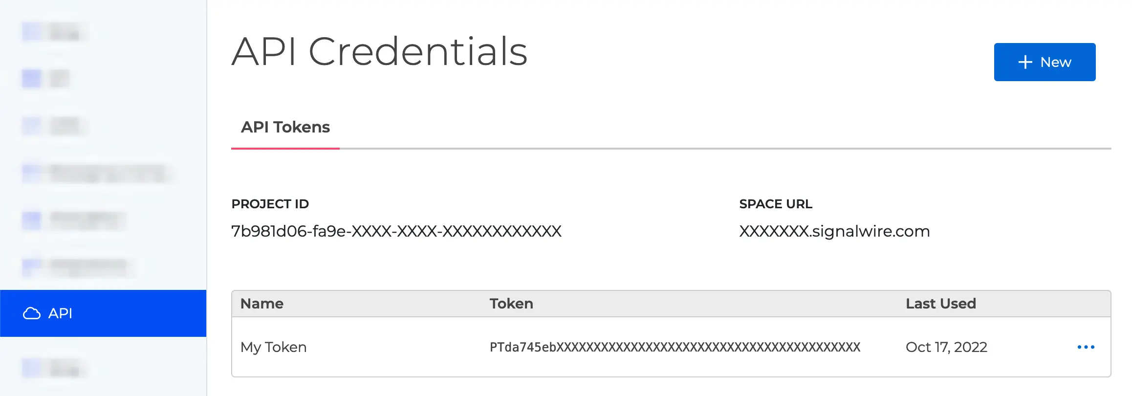 API Credentials