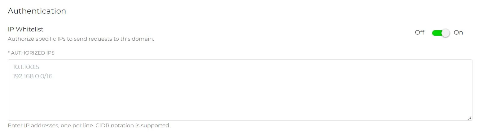 IP Whitelist.